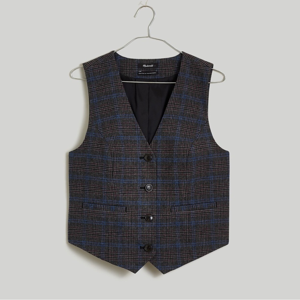 Madewell Wool-Blend Suiting Vest NWT